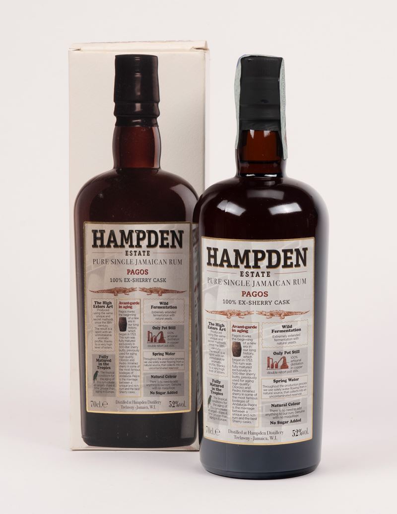 Hampden, Pagos Pure Single Jamaican Rum, rum giamaicano (1 bottiglia) 70 cl, 52% vol