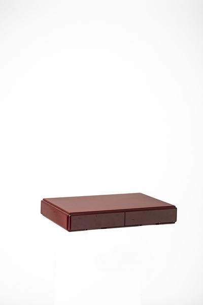 Console sospesa con due cassetti, legno laccato (circa 1970)