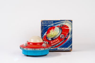 MOON RANGER, Flying saucer Mercury Mark IV, plastica, made in Hong Kong