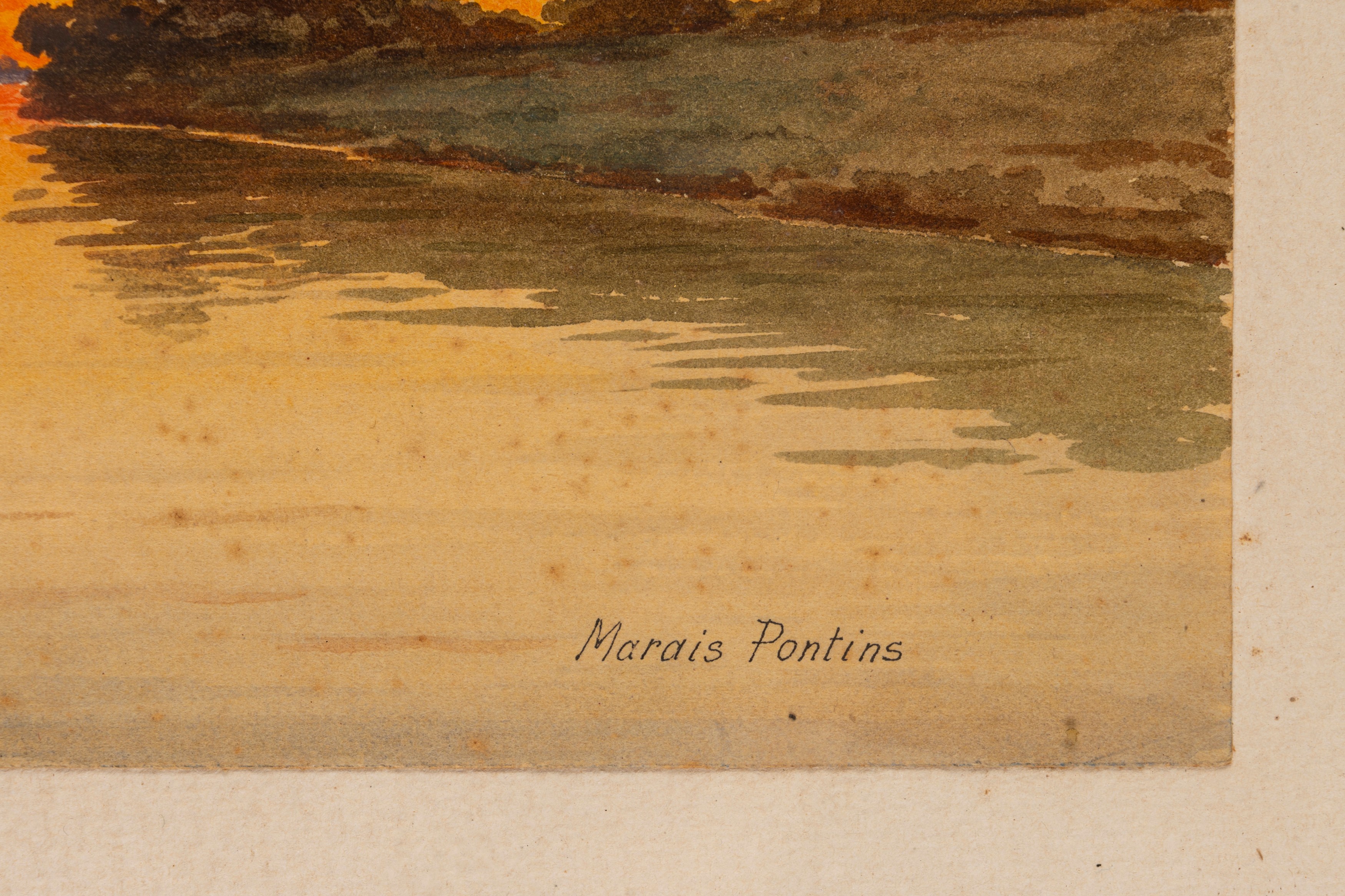 Arturo Ferrari - Marais Pontinis (acquerello su cartoncino)