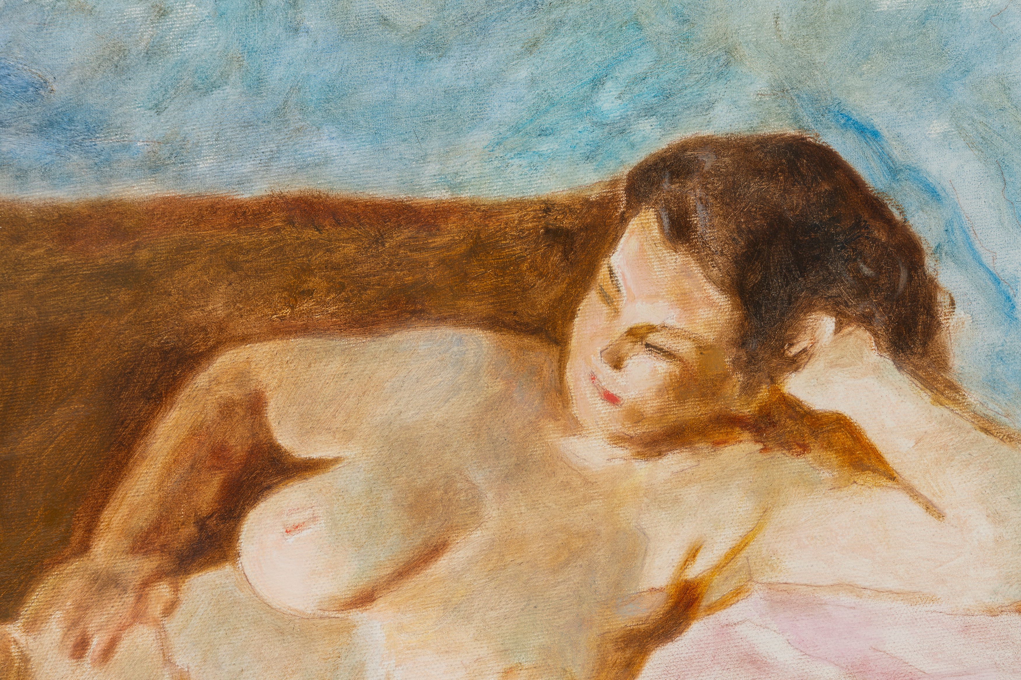 Cesare Peruzzi - Nudo femminile disteso, olio su tela