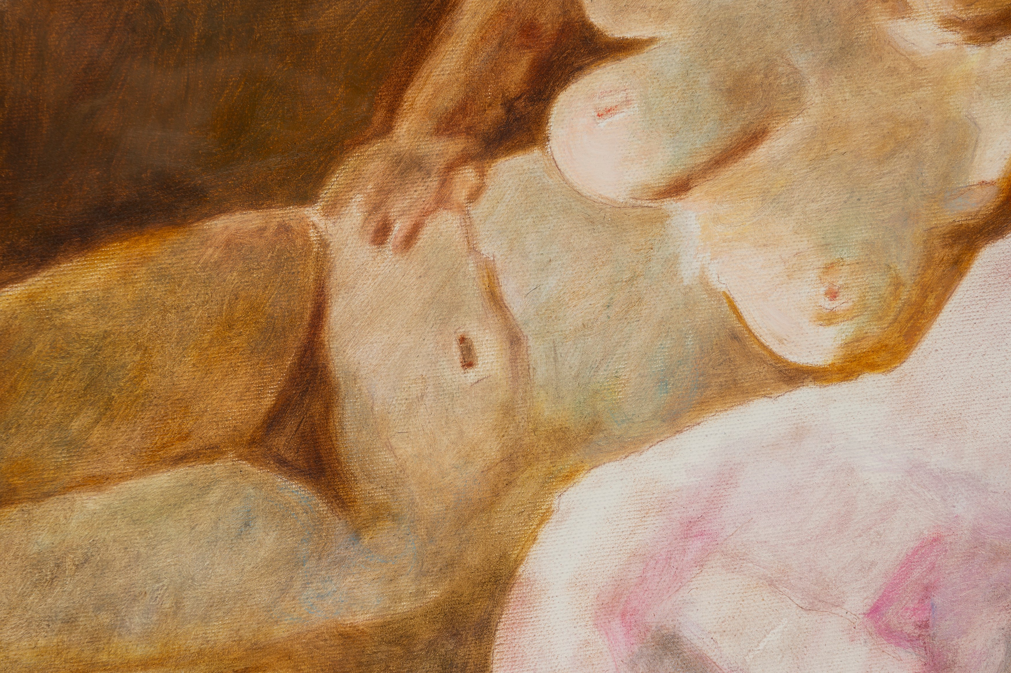 Cesare Peruzzi - Nudo femminile disteso, olio su tela