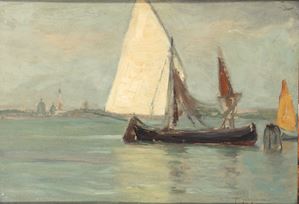 Venezia, laguna con barche