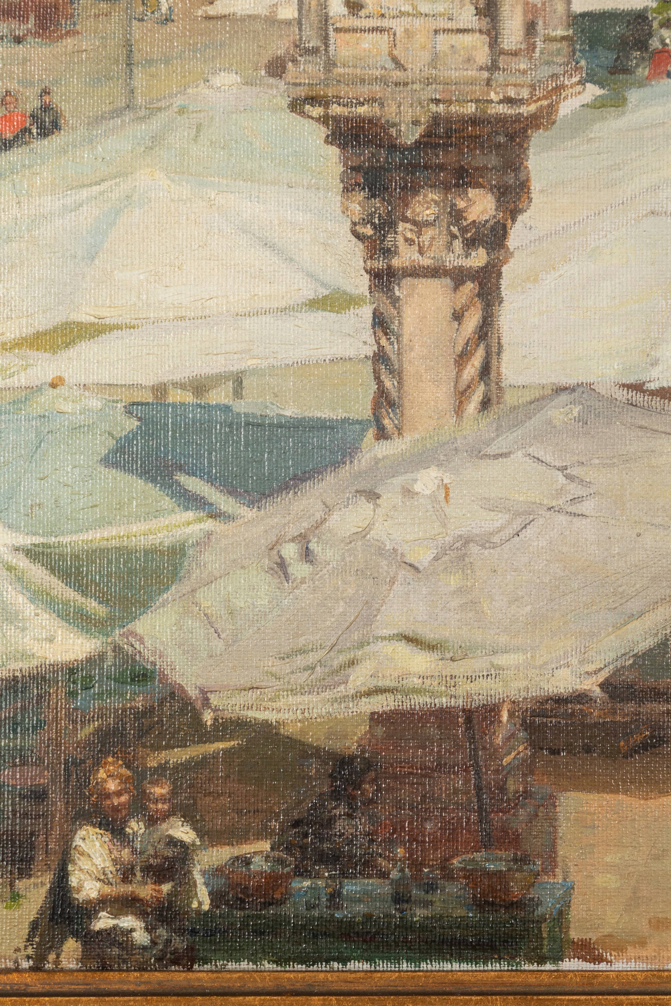 Rubens Santoro - Verona, Piazza delle Erbe, olio su tela