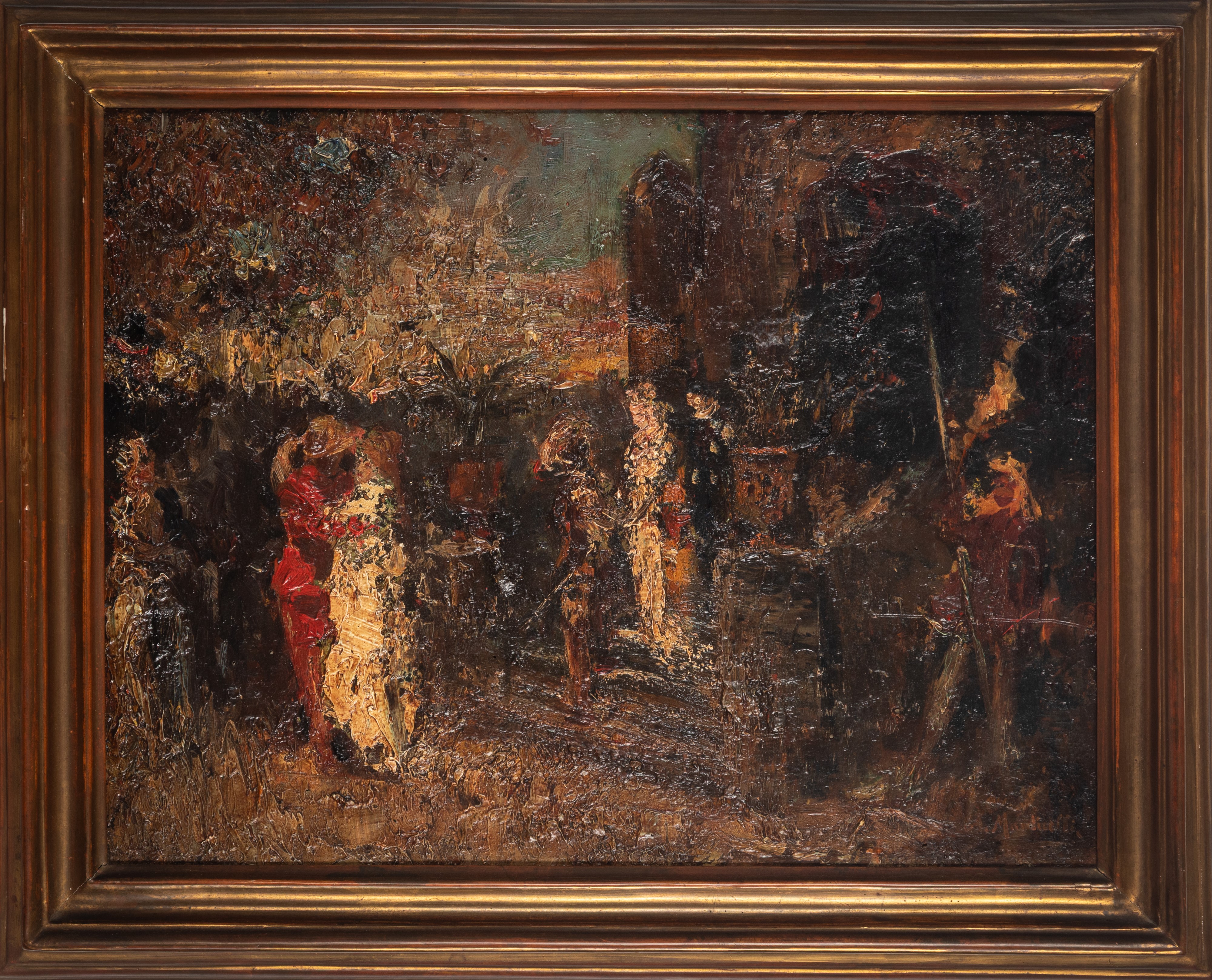 Adolphe-joseph-thomas Monticelli - Figure al parco