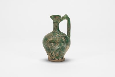 Versatoio persiano, ceramica invetriata monocroma verde