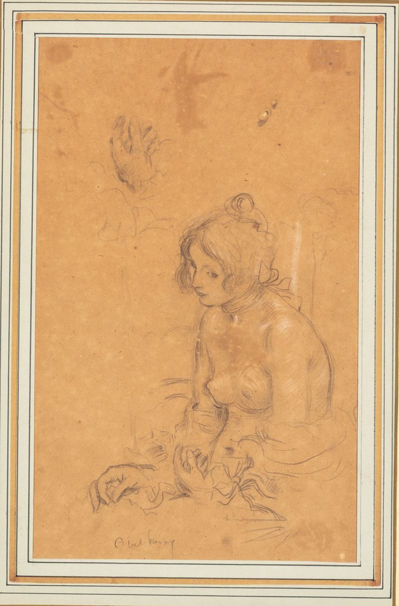 Abel Jules Faivre - Studio per figura femminile