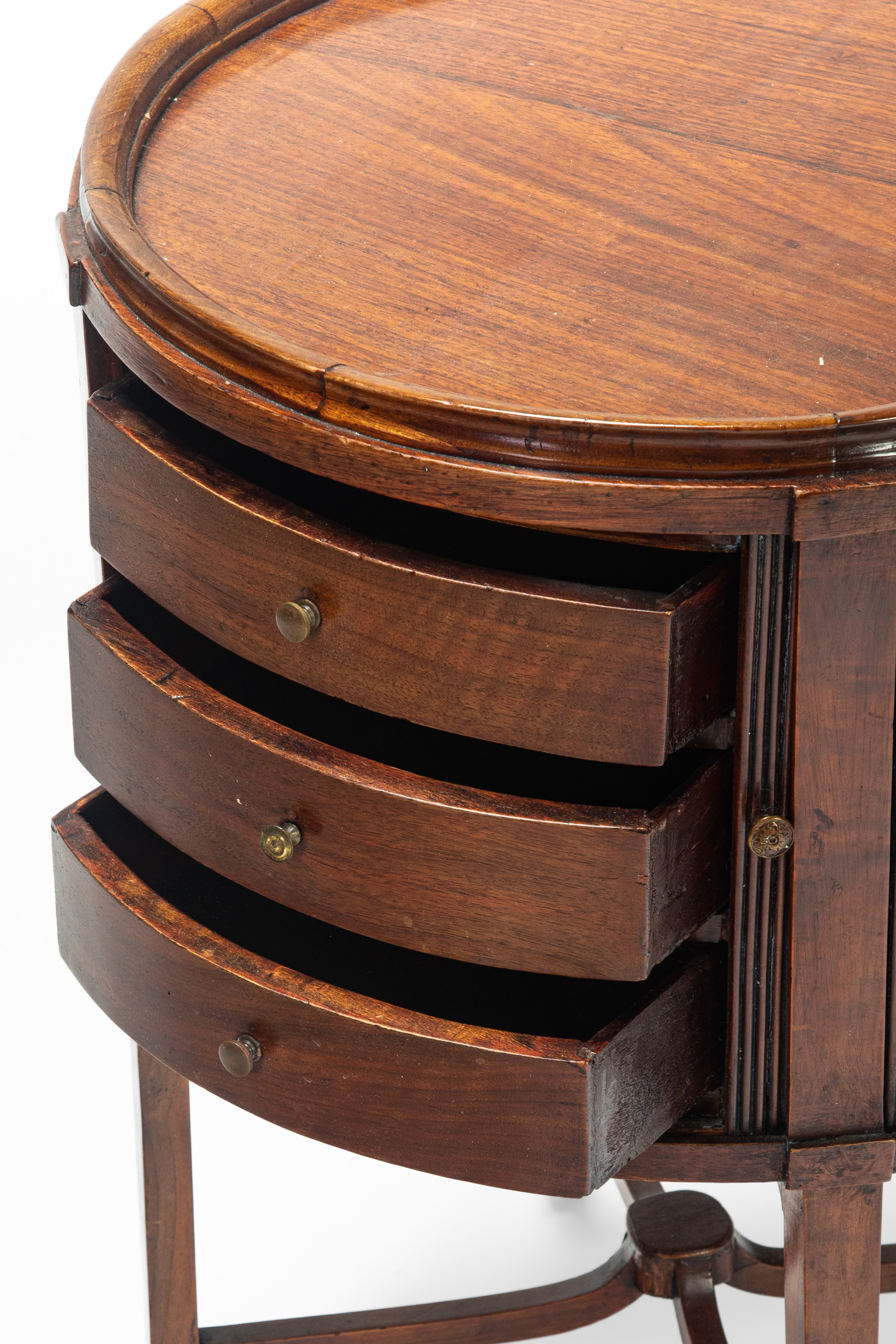 Comodini a tre cassetti, mobili in legno, secolo XIX