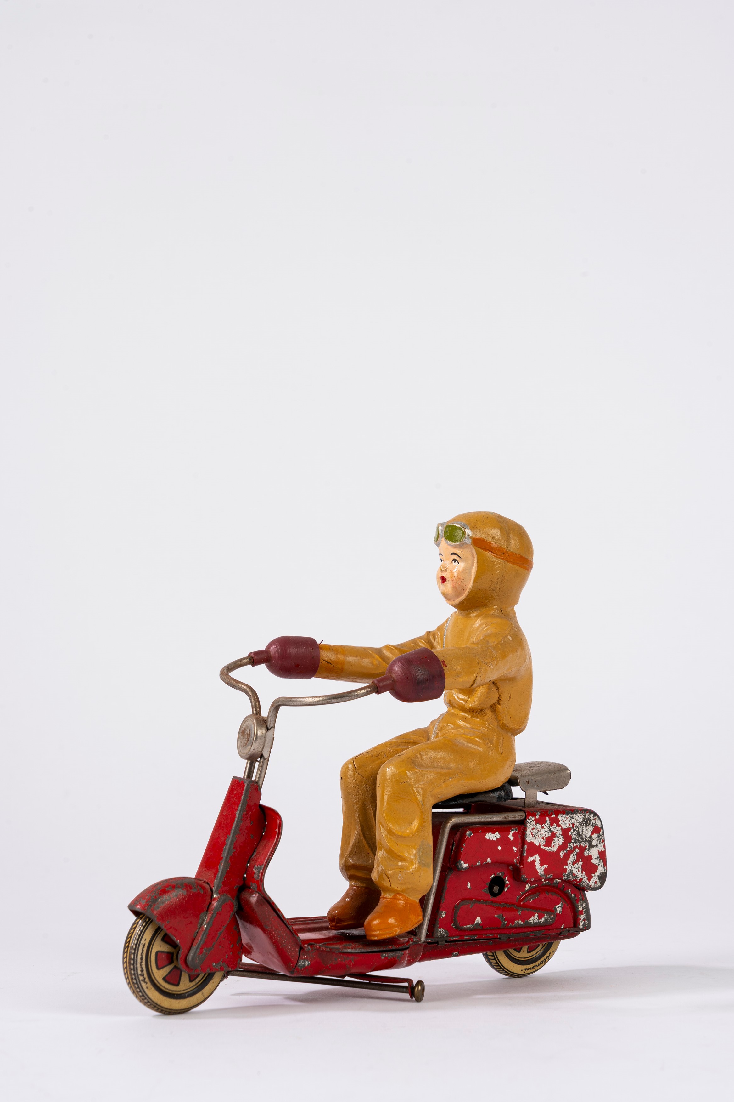 Alemanni - Giocattolo d’epoca, Lambretta in lamiera dipinta a carica a molla (anni ’50 circa)