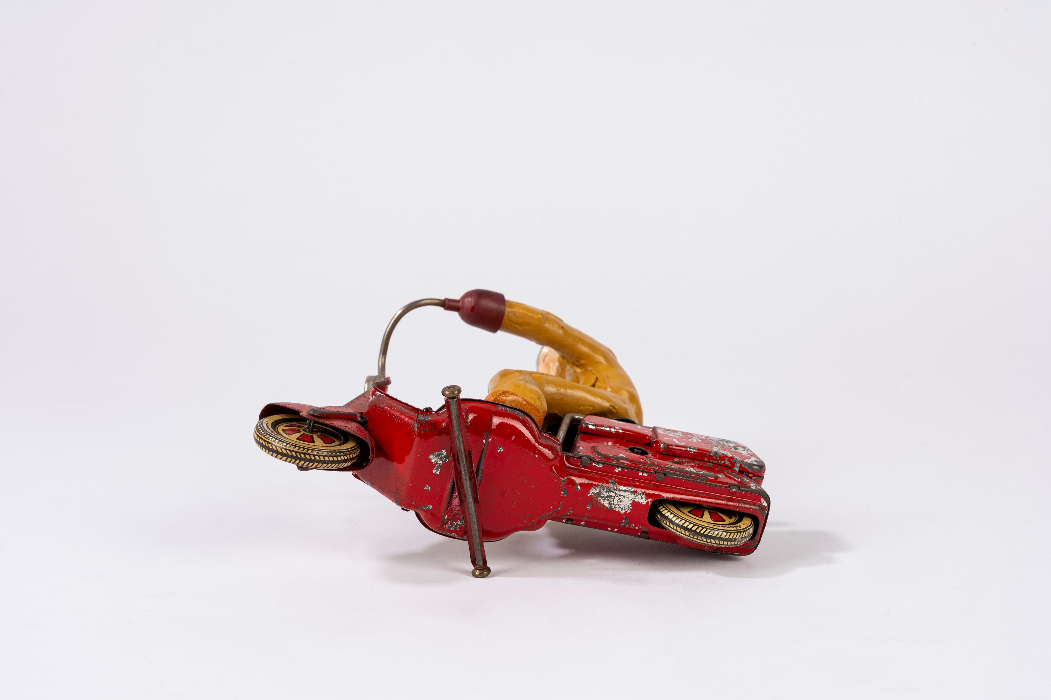 Alemanni - Giocattolo d’epoca, Lambretta in lamiera dipinta a carica a molla (anni ’50 circa)