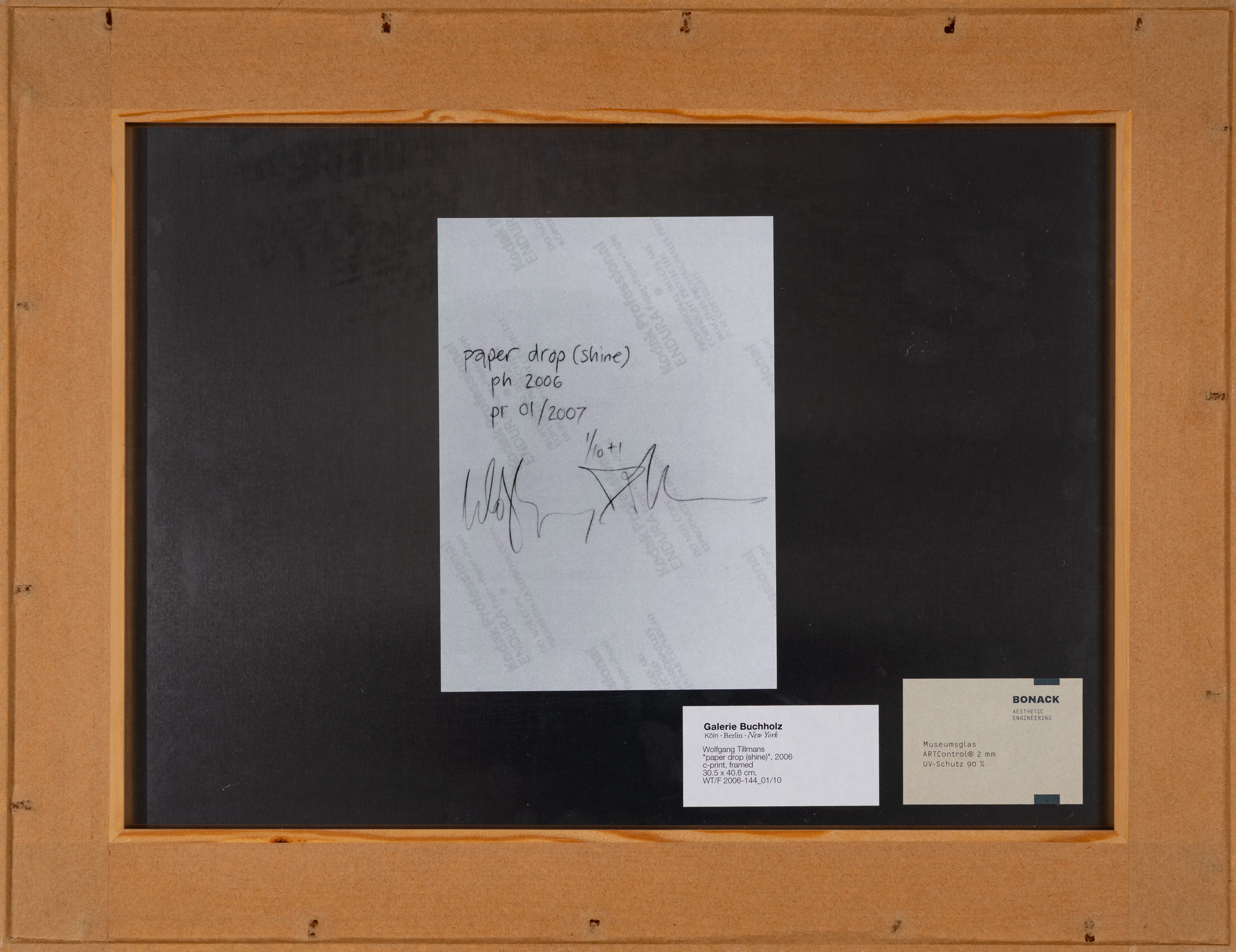 Wolfgang Tillmans - Paper drop (shine), C-print vintage stampata