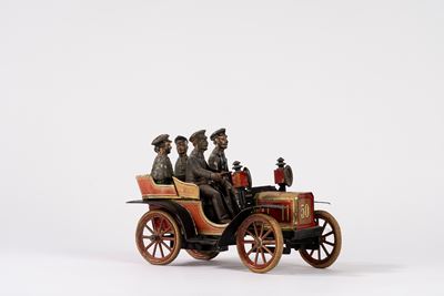 Auto modello Tonneau 50 (litografata) in scala, 1912
