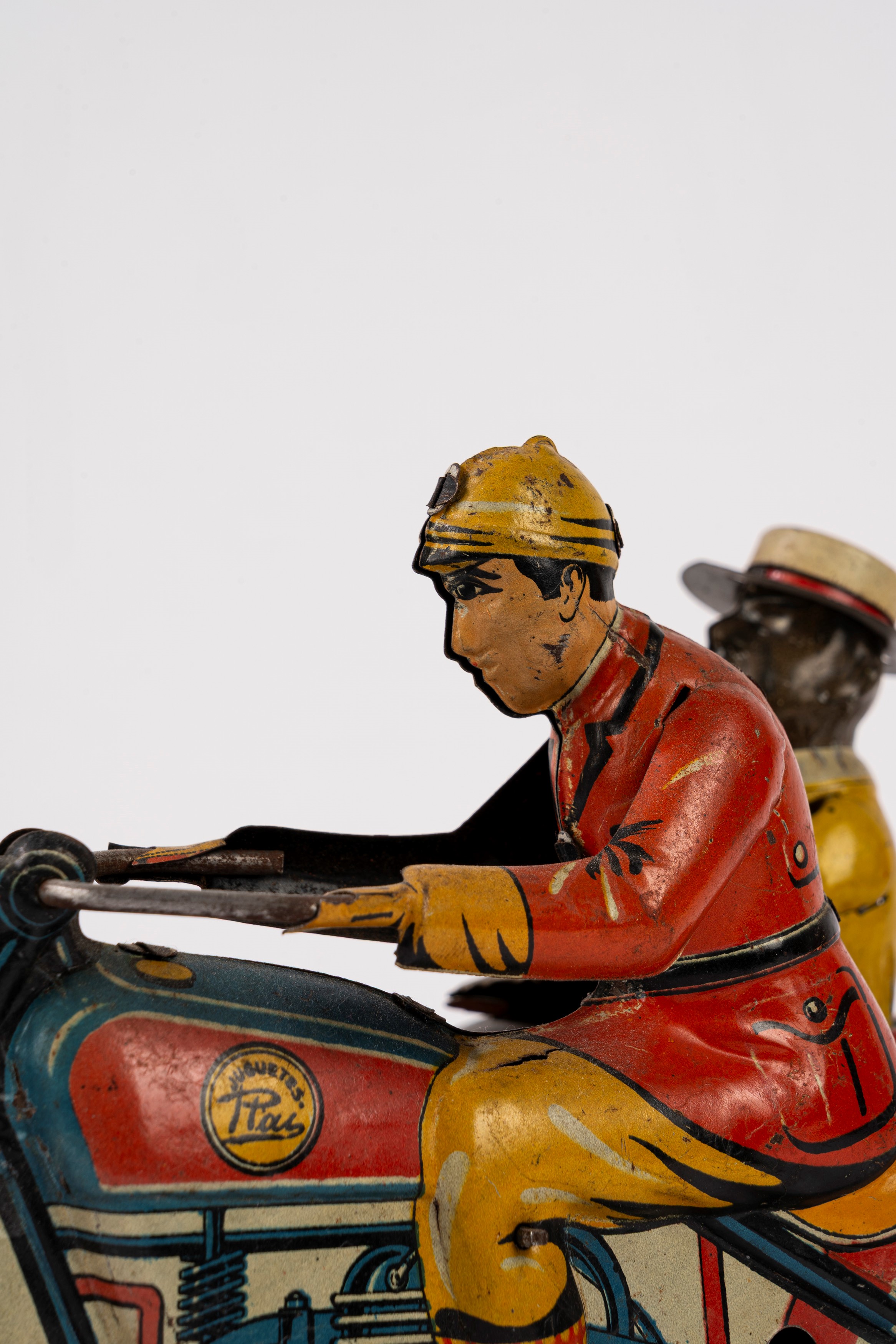 Paya - Motocicletta con sidecar, in latta litografata, anni 1930