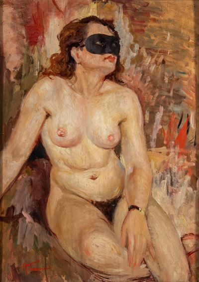 Nudo femminile in maschera