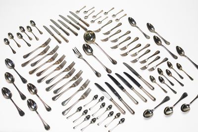 Christofle, Collezione Albi. Servizio Posate in Metallo Argentato