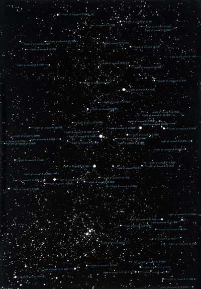 COSMOS—Cassiopeia (C-print vintage con intervento ad acquerello), 1974
