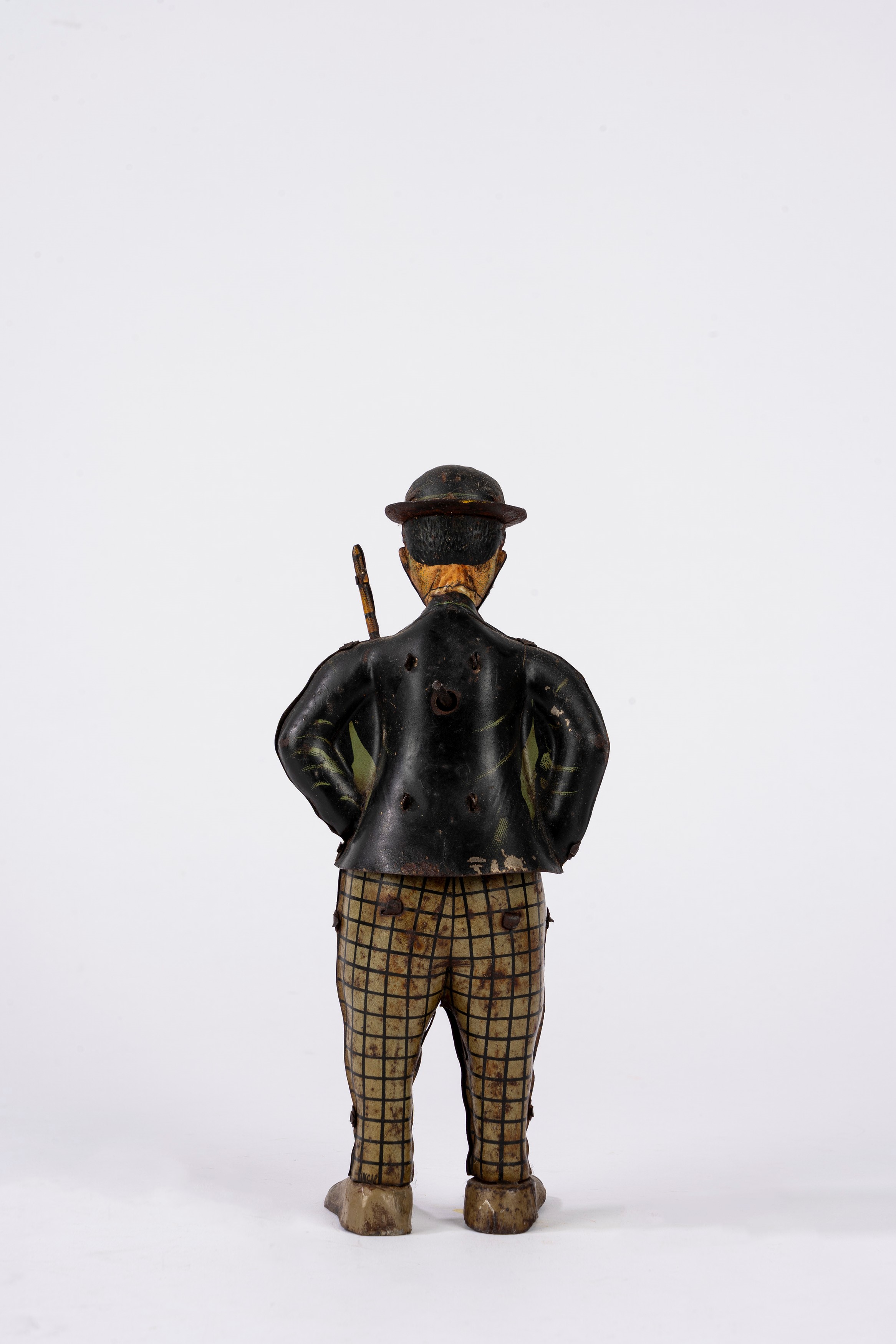 Ingap - Charlie Chaplin (Charlot), figura in latta litografata con meccanismo a molla