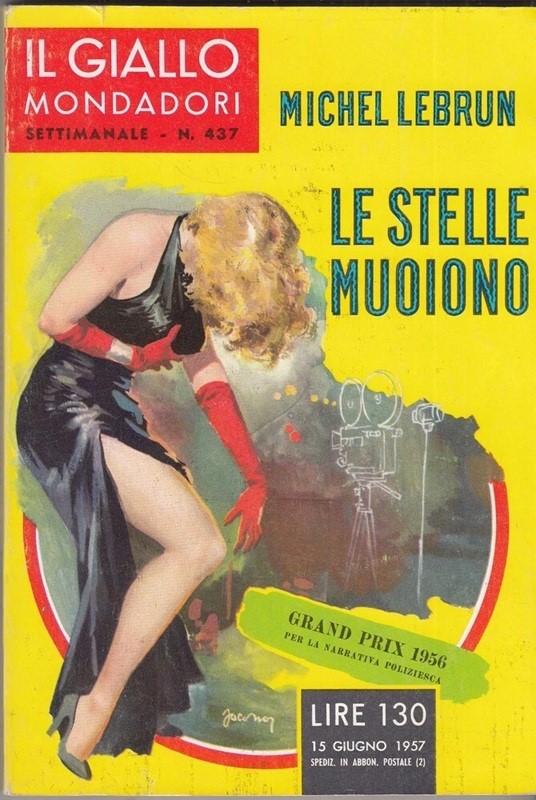 Carlo Jacono - Le stelle muoiono (Il Giallo Mondadori) – tempera su cartone