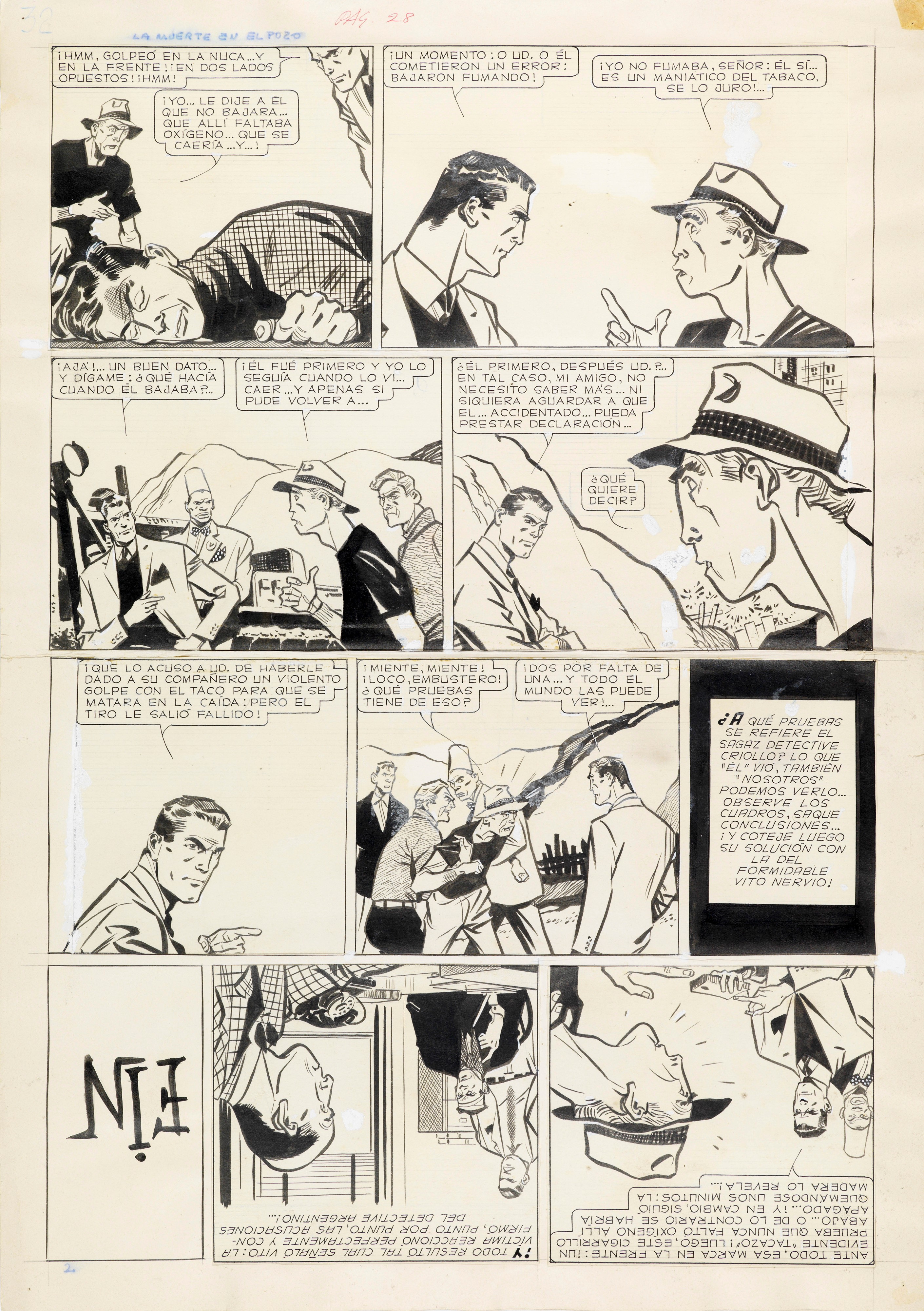 Alberto Breccia - Abre su carnet… La muerte en el pozo (Vito Nervio), anni ’50