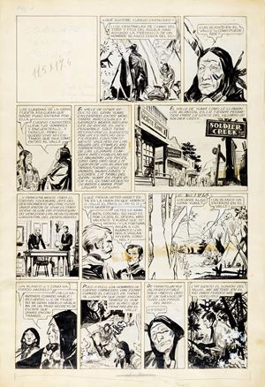 Alberto Breccia | Lot 259 - Combate en el bosque | Finarte