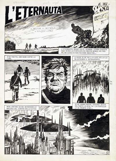 L’Eternauta – Parte seconda (L’Eternauta - Parte Seconda), matita e china su cartoncino