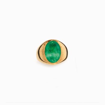 Anello in Smeraldo, Knight in Oro Giallo