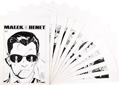 Malek e Benet (storia in 16 tavole), matita e china su cartoncino