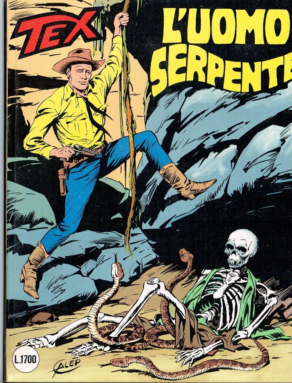 Aurelio Galleppini - Tex – L’Uomo Serpente (originale di copertina)