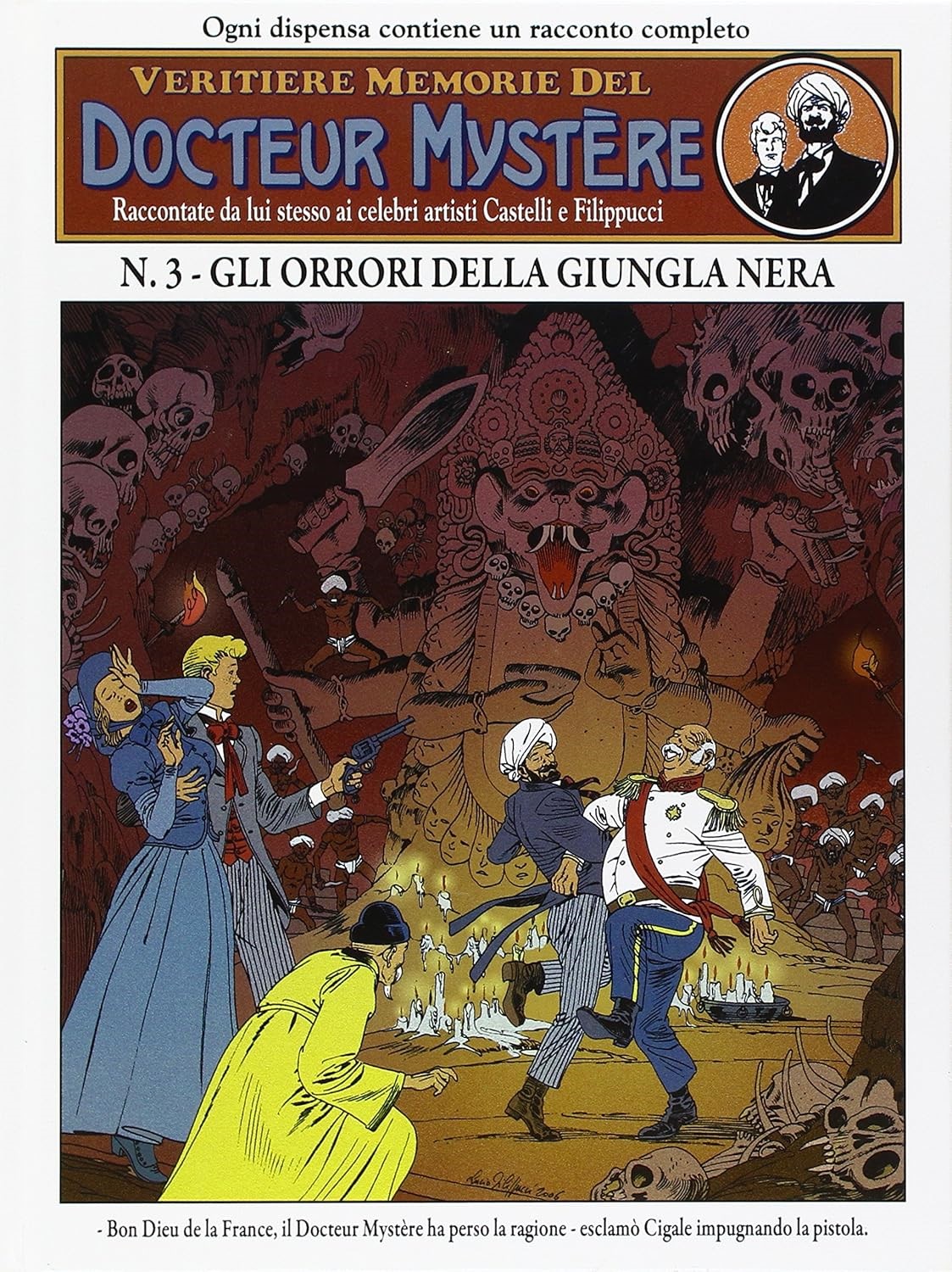Lucio Filippucci - Docteur Mystère - Gli orrori della giungla nera (originale di copertina, matit...