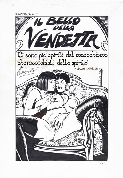 Lady Domina - Il bello della vendetta (pagina/illustrazione, tecnica a matita e china su cartonci...