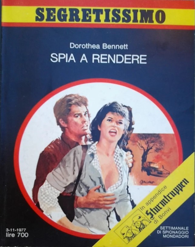Carlo Jacono - Segretissimo - Spia a rendere (originale di copertina) in tempera su cartone