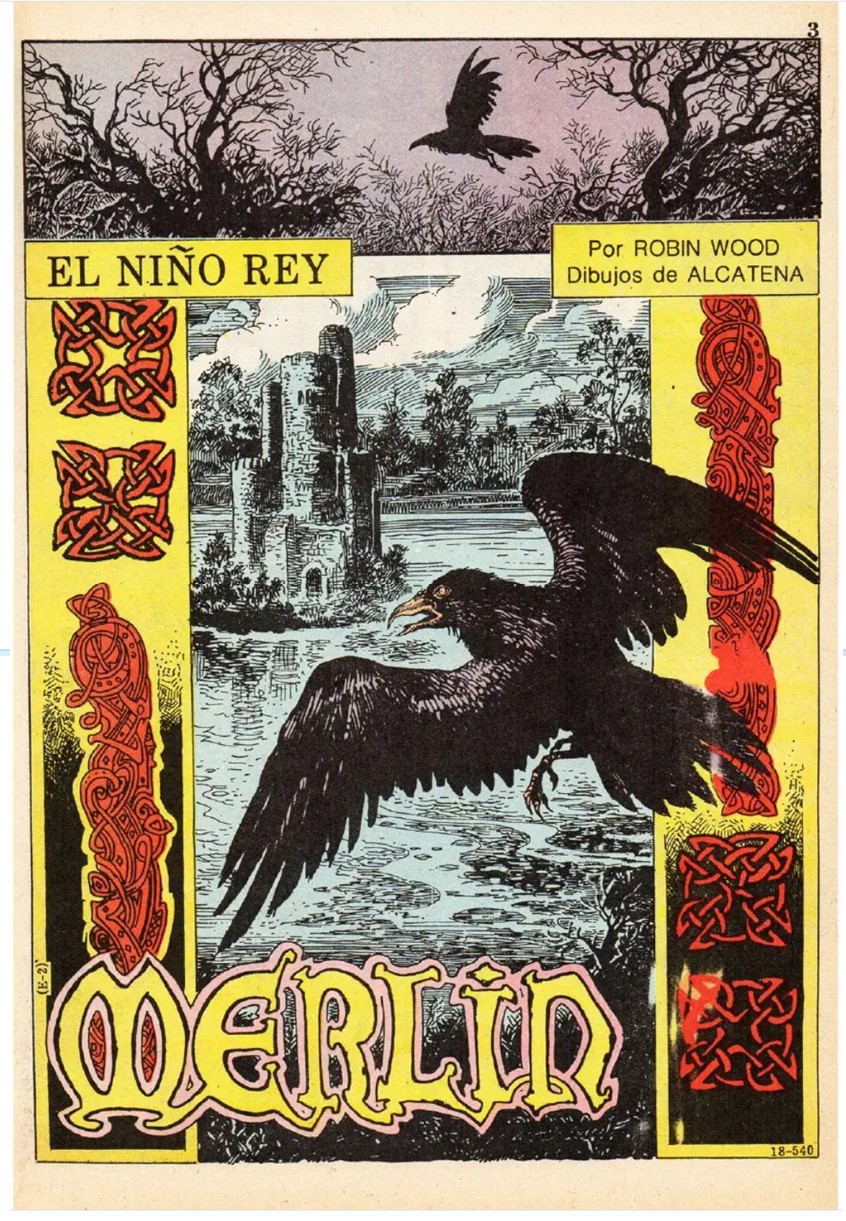 Enrique Alcatena - Merlino (pagina introduttiva per il secondo capitolo), matita e china su carto...