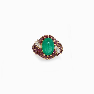 Anello in Smeraldo, Diamanti e Rubini, L