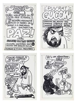 Andrea Pazienza | Lot 419 - Incontro annuale di braccio di ferro Paz vs. Guccini | Finarte