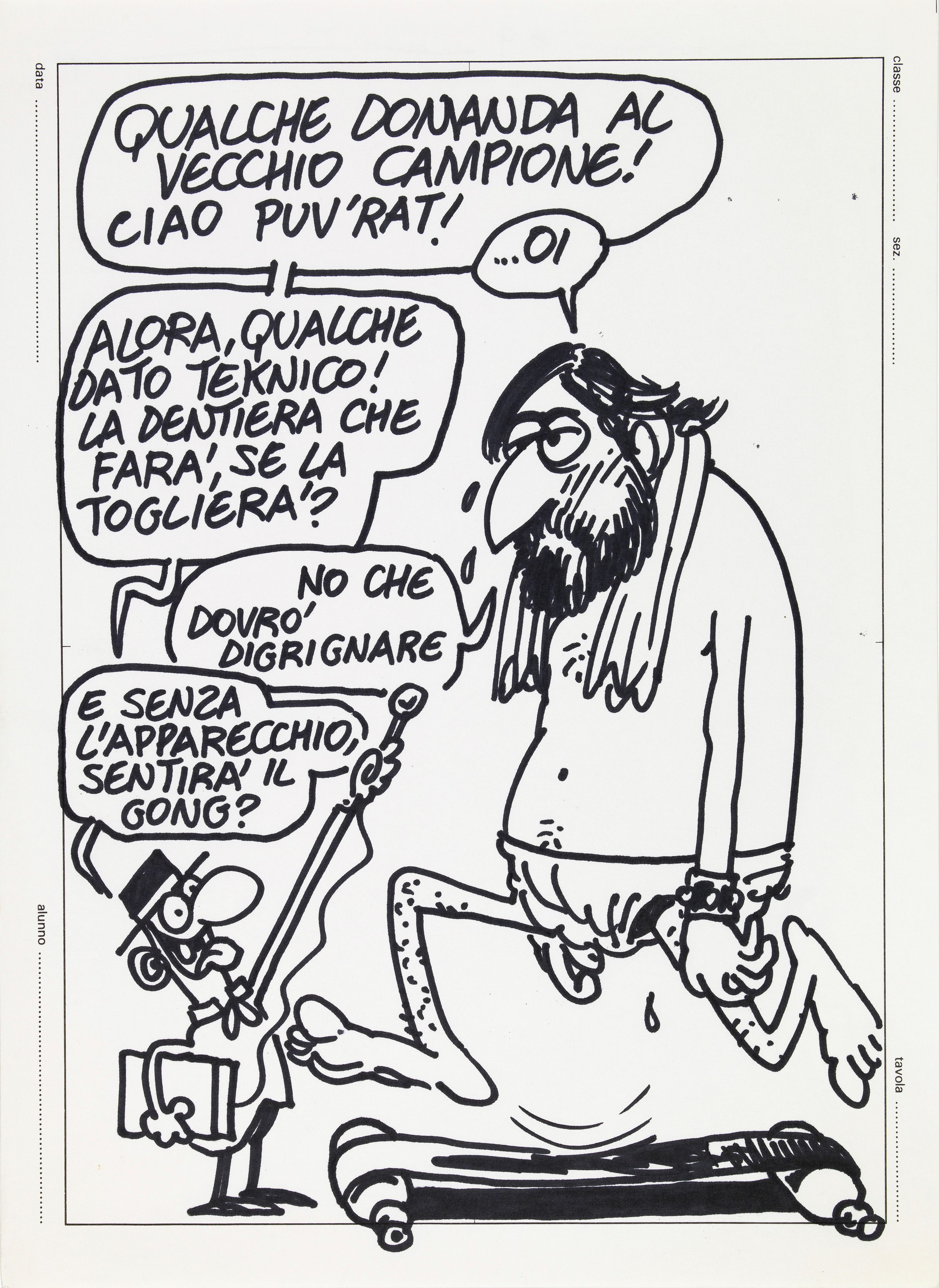 Andrea Pazienza - Incontro annuale di braccio di ferro Paz vs. Guccini