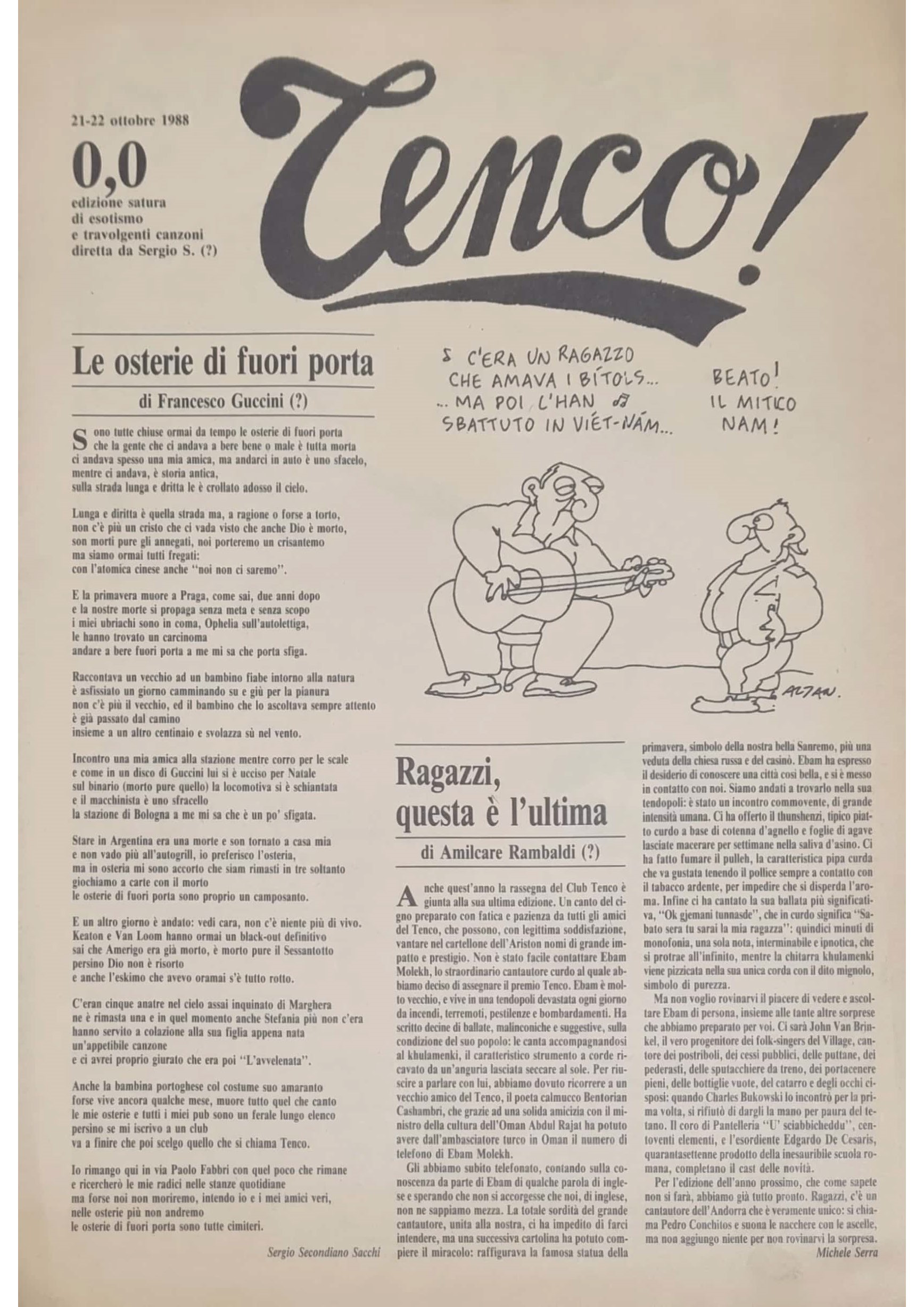 Andrea Pazienza - Incontro annuale di braccio di ferro Paz vs. Guccini