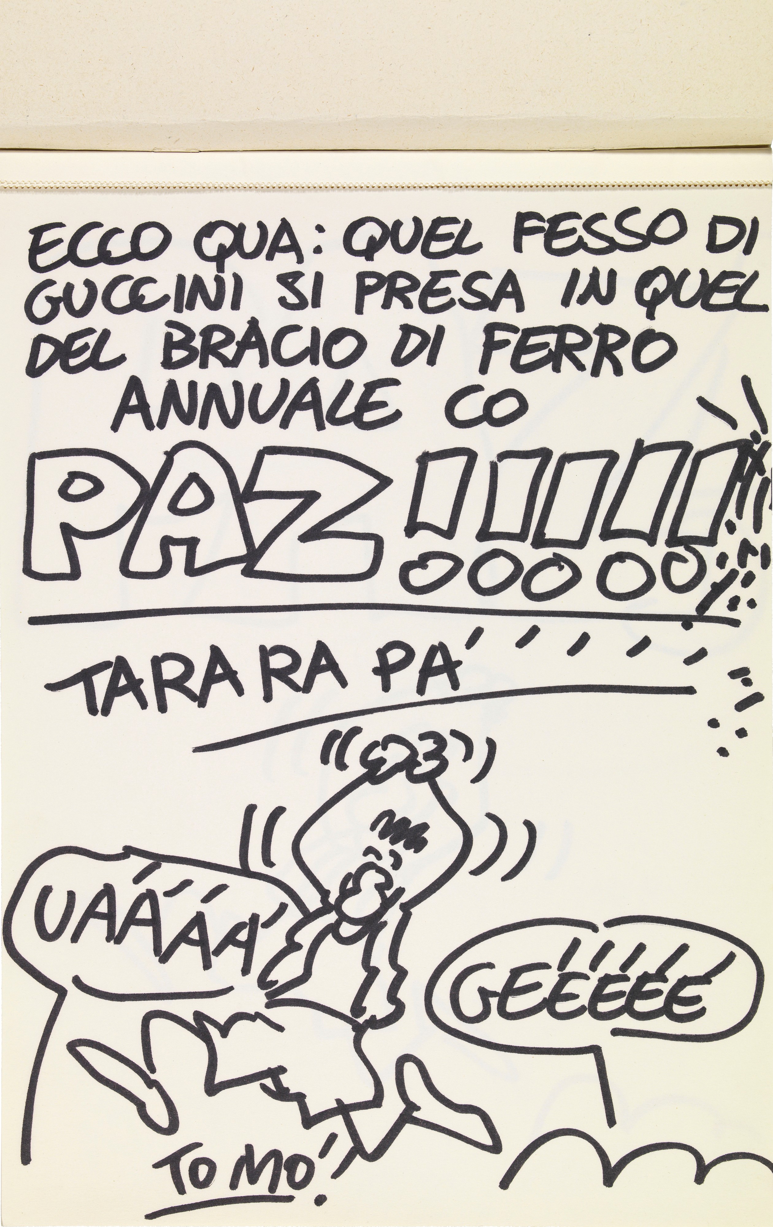 Andrea Pazienza - Incontro annuale di braccio di ferro Paz vs. Guccini