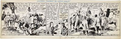 Tailspin Tommy – Another thought to worry about! (1930), matita e china su cartoncino