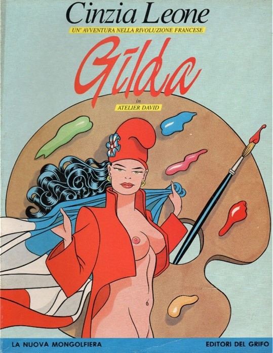 Cinzia Leone - Gilda in atelier David (originale di copertina), tecnica mista su carta