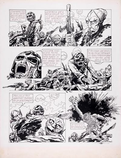 AAARRRZZZ — tavola originale, matita e china su cartoncino (1970)