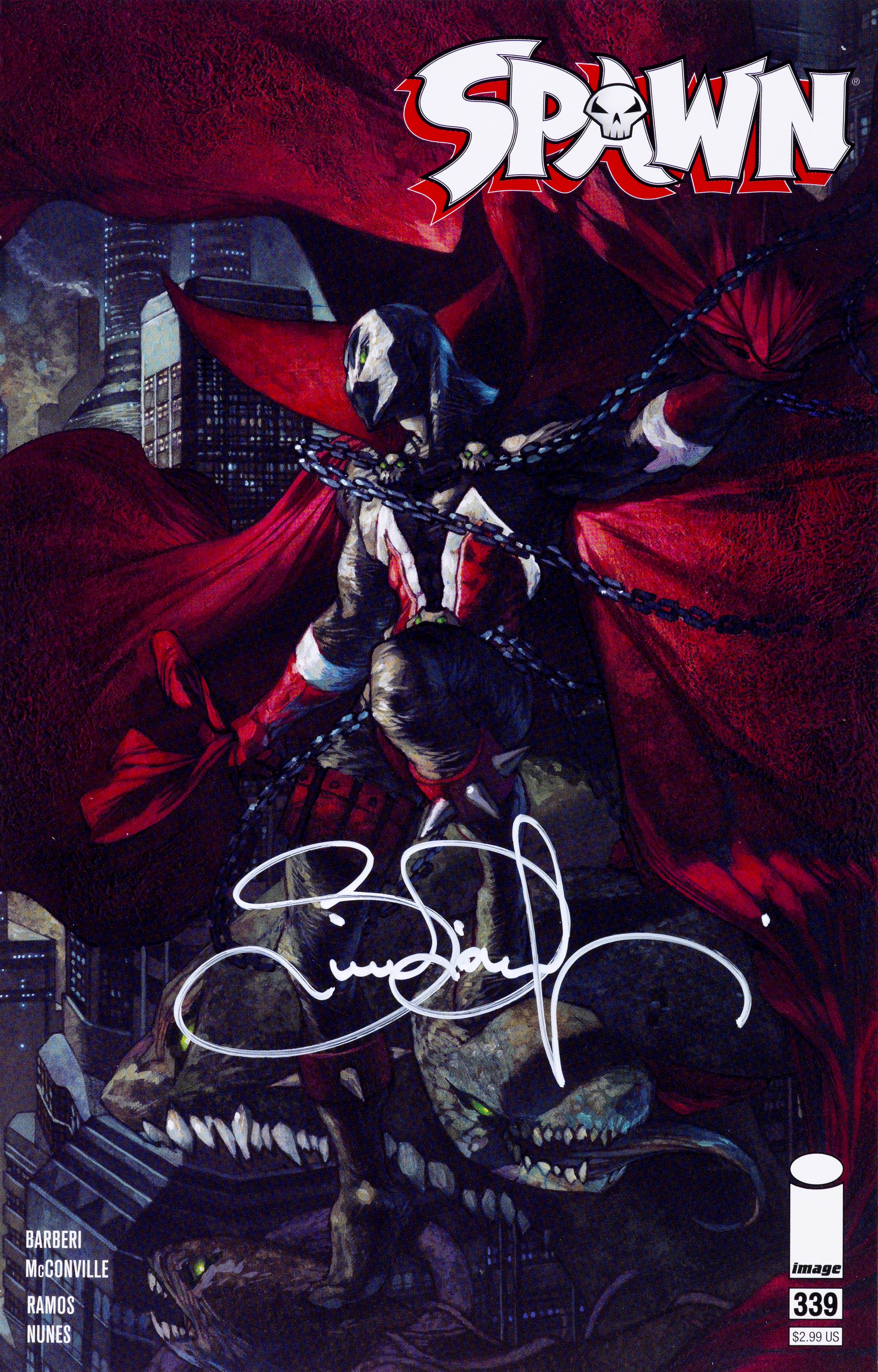 Simone Bianchi - Spawn (preliminare di copertina), matita e pastelli su cartoncino