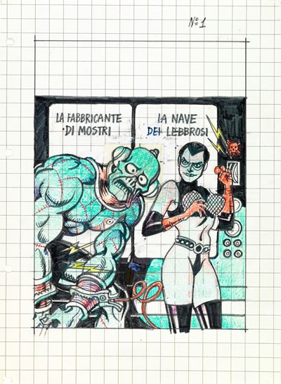 Necron n. 1 (studio preliminare di copertina)