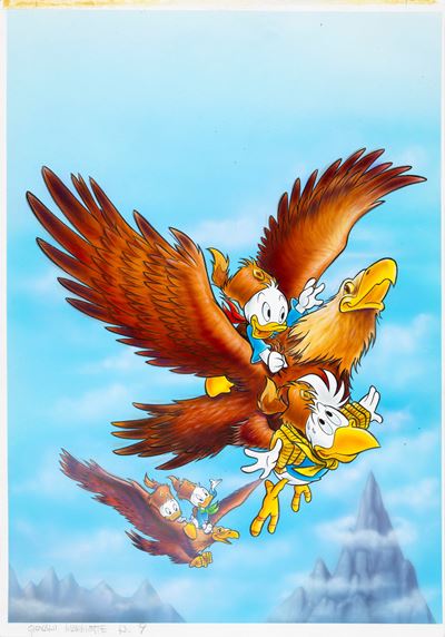 Tecnica mista su cartoncino, Giovani Marmotte (n. 9), 1995
