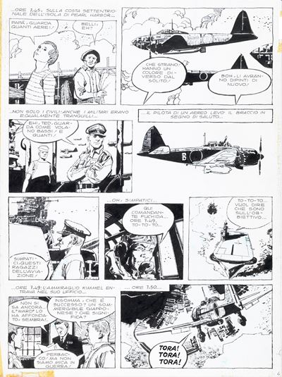 Tora! Tora! Tora! (tavola originale), matita e china su cartoncino, 1970