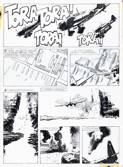 Tora! Tora! Tora!, matita e china su cartoncino (1970)