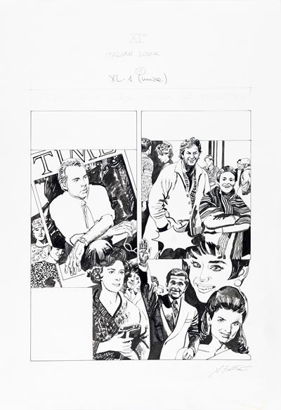Storia d’Italia a fumetti – Italian look (tavola originale, pagina 1)
