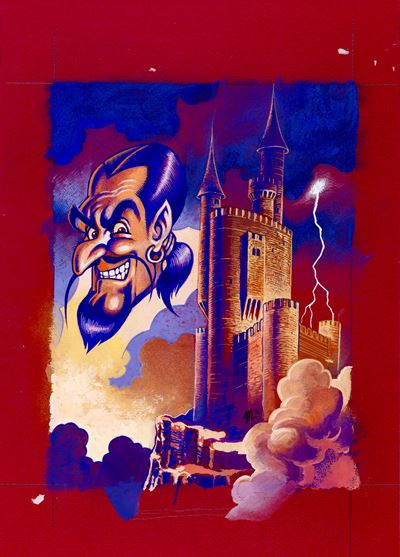 La Compagnia della Forca – Il Castellano sparviero (originale di copertina, tempera su cartoncino...