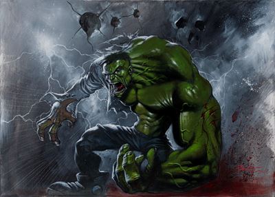 Hulk, olio su tela