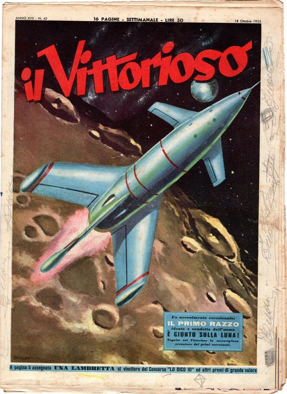 Nevio Zeccara - Il primo razzo è giunto sulla Luna! (originale di copertina)