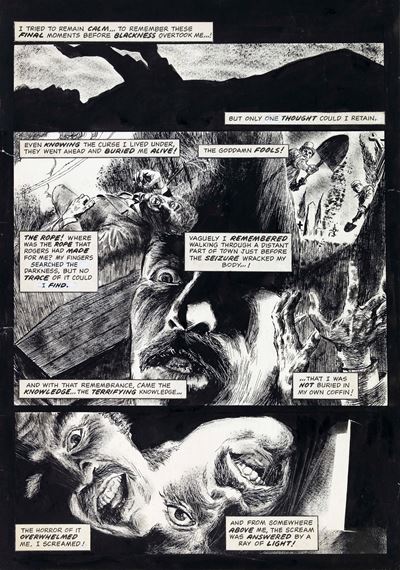 Edgar Allan Poe's: Premature Burial (matita e china su cartoncino)